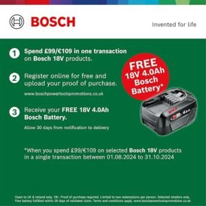 Bosch Cordless Combi Drill EasyImpact 18V-40 (2 Batteries 2.0 Ah, 18 Volt System, in Carrying Case)