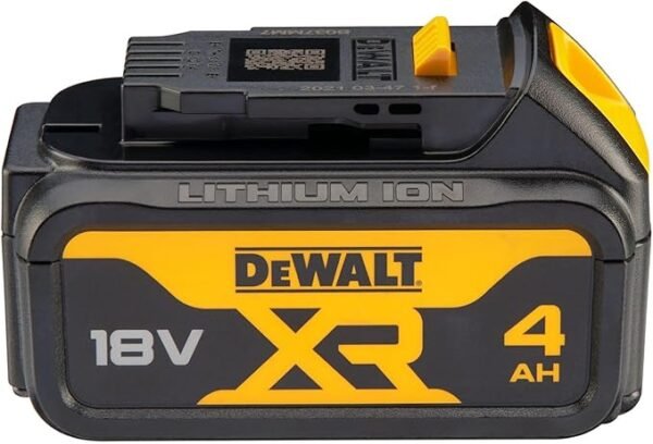DEWALT DCB182-XJ 18V XR Lithium-Ion Battery, Black/Yellow, 4.0Ah