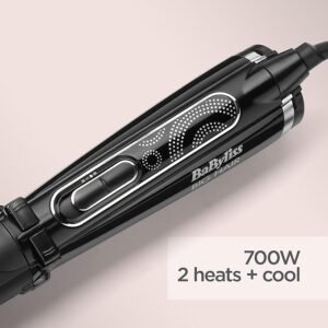 BaByliss Big Hair Rotating Hot Air Blow dry Brush, Dry and style in one step, 50mm