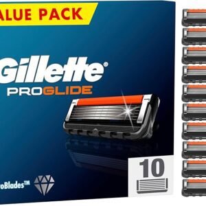 Gillette ProGlide Razor Blades Men, Pack of 10 Razor Blade Refills with Precision Trimmer,