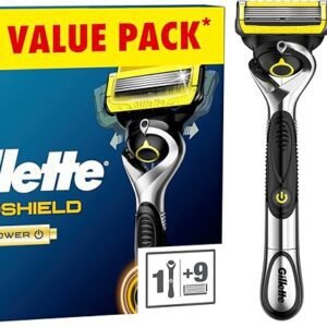 Gillette ProShield Power Men's Razor + 9 Razor Blade Refills with Precision Trimmer