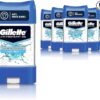 Gillette Antiperspirant Deodorant Gel For Men, 420 ml (70 ml x 6), 48-Hour Invisible Sweat and Odour Protection