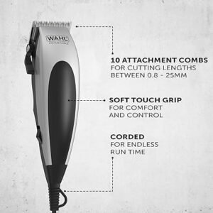 WAHL Vogue Corded Hair Clipper for Men, Home Hair Cutting, Male Grooming Kit, Mains Powered Clipping, Precision Cutting Blades, Black