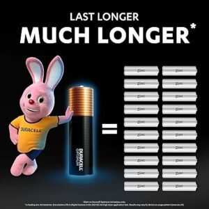 Duracell Optimum AA Batteries (12 Pack) - Alkaline Batteries 1.5V - Up To 200% Extra Life or Extra Power - Meets Demands Of Modern Devices - 100% Recyclable, 0% Plastic Packaging - LR6 MX1500