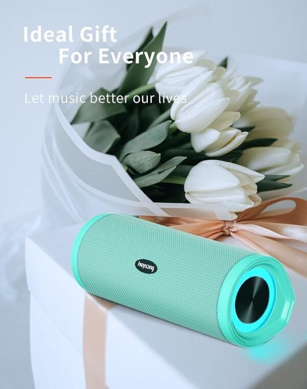HEYSONG Portable Bluetooth Speaker, Waterproof Wireless Outdoor Speakers Gifts for Men - Green