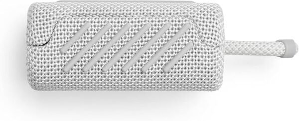 JBL GO 3 - Wireless Bluetooth portable speaker with integrated loop for travel with USB C charging cable, in white