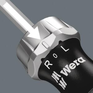 Wera Kraftform Kompakt 27 RA 1 SB Ratcheting Screwdriver & Bits, PH/PZ/SL, 7pc