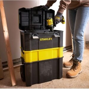 STANLEY Essential Rolling Workshop Toolbox, 3 Tier Stackable Units