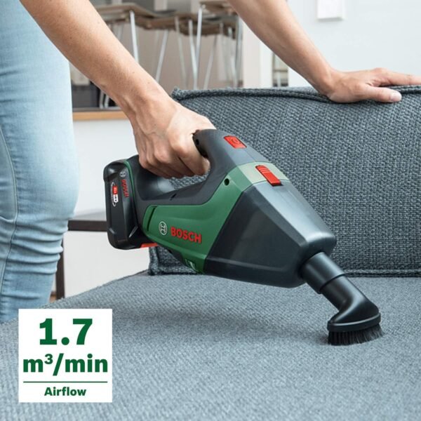 Bosch Home and Garden Cordless Vacuum Cleaner Universalvac 18, Without Battery, in Carton Packaging, Green