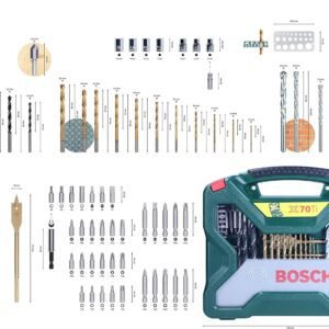 Bosch 70-Pieces X-Line Titanium Drill and Screwdriver Bit Set