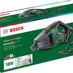 Bosch Home and Garden Cordless Vacuum Cleaner Universalvac 18, Without Battery, in Carton Packaging, Green