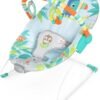 Bright Starts Baby Bouncer Soothing Vibrations Infant Seat - Removable Toy Bar, Nonslip Feet, 0-6 Months Up to 20 lbs (Rainforest Vibes)
