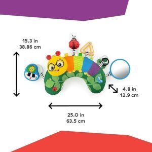 Baby Einstein, Cal-a-Pillow, Tummy Time Activity Pillow, Multisensory, Cal The Caterpillar, Ages 0+ Months