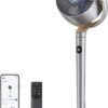 Dreo 40 Inch Smart Standing Fan, 23dB Silent Pedestal fans for Bedroom, 120°+120° Oscillating Quiet Cooling Fan, Wi-Fi/Voice Control, DC Motor, 8 Speeds, 6 Modes, 12H Timer, 80 ft Circulator
