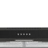 FIREGAS 60cm Visor Cooker Hood LED Extractor Hood Under Cabinet Hood Wall Mounted Extractor Fan Kitchen 600 mm Top Vented Range Hood,Black