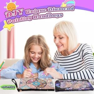 iKidiki Craft Kits for Kids, Diamond Art Bags 6 7 8 9 10 Year Old Girl Gifts Toys