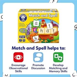 Orchard Toys Match and Spell Game - Kids Learning & Educational Toys with Sight Words & Flash Cards - Alphabet & Spelling Games