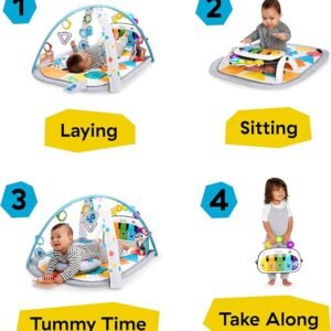 Baby Einstein, 4-in-1 Kickin' Tunes and Language Discovery Play Gym with Piano