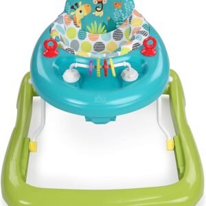 Bright Starts Giggling Safari Walker with Easy Fold Frame for Storage, Ages 6 Months +