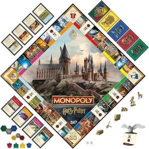 Monopoly Harry Potter Edition Family Board Game for Boys and Girls 8+ Years Old, for 2-6 Players