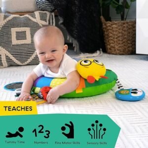 Baby Einstein, Cal-a-Pillow, Tummy Time Activity Pillow, Multisensory, Cal The Caterpillar, Ages 0+ Months