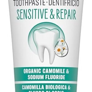 lavera Toothpaste Sensitive & Repair - for Sensitive Teeth - 24 Hours Protection - Organic Chamomile & Sodium Fluoride - Vegan - Natural Cosmetics - 75 ml