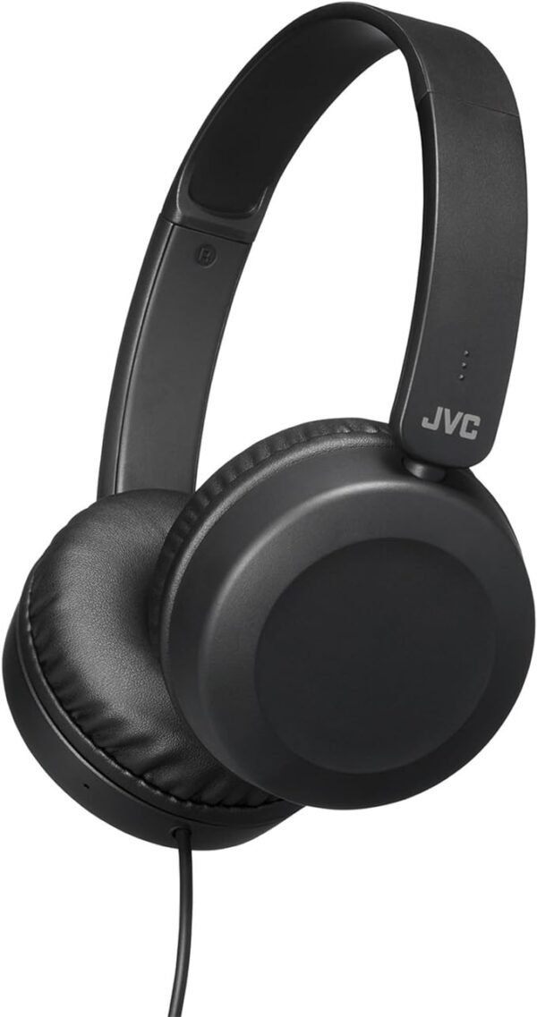 JVC Foldable Lightweight HA-S31M On-Ear Headphones with Built-In Remote, Microphone and Call Handling, Black