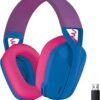 Logitech G435 LIGHTSPEED & Bluetooth Wireless Gaming Headset, Ultra Lightweight 165g over-ear headphones, built-in mics, 18h battery, compatible with Dolby Atmos, PC, PS4, PS5, Nintendo Switch