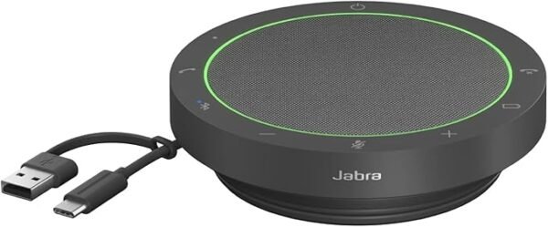 Jabra Speak2 55 Wireless Bluetooth Speakerphone with 4 Noise-cancelling Mics, Full-range 50mm Speaker,