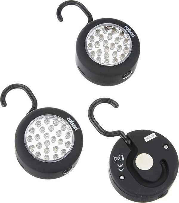 Rolson 90005 3 pc 24 LED Lamp with Hook and Magnet