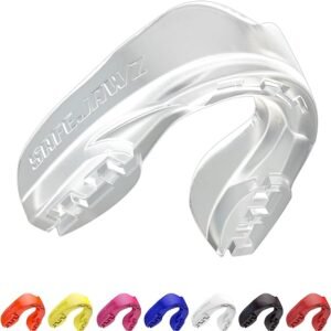 SAFEJAWZ Mouthguard Slim Fit, Adults and Junior Gum Shield with Case for Boxing