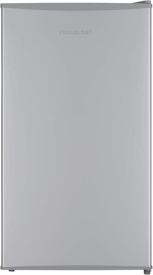 Cookology UCIF93 Undercounter Freestanding Fridge 93 Litre Capacity, Features an Adjustable Temperature Control and Legs, Reversible Door and Chiller Box - in Silver [Energy Class F]