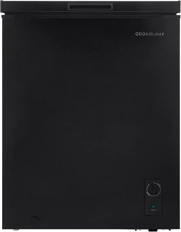 Cookology CCFZ142BK Freestanding Chest Freezer - 142 Litre Capacity - Suitable for Outbuildings and Garages - Freezer and Refrigeration Modes - Easy Temperature Control - 4 Star Freezer Rating - Black [Energy Class F]