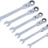 Blue Spot 04312 6 Piece Flexible Head Ratchet Spanner Set, Multi-Colour, Set of 6