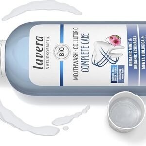 lavera Complete Care Mouthwash - with organic Mint & organic Echinacea flouride- & alcohol-free - vegan - organic (1 x 400 ml)