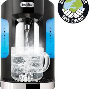 Breville HotCup Hot Water Dispenser | 2.0L with 3kW Fast Boil & Variable Dispense | Energy-efficient use | Gloss Black [VKJ318]