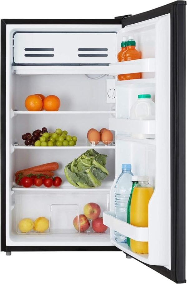 Cookology UCIF93 Undercounter Freestanding Fridge 93 Litre Capacity, Features an Adjustable Temperature Control and Legs, Reversible Door and Chiller Box - in Black [Energy Class F]