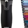 Contigo West Loop Autoseal Travel Mug, Stainless Steel Thermal Vacuum Flask, Leakproof Tumbler, Coffee Mug with BPA Free Easy-Clean Lid, 470 ml, Black