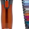 Contigo West Loop Autoseal Travel Mug, Stainless Steel Thermal Mug, Vacuum Flask, Leakproof Tumbler, Coffee Mug with BPA Free Easy-Clean Lid, 470 ml, Tangerine