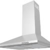 CIARRA CAS6201A Cooker Hood 60cm Stainless Steel Chimney Range Hood 600mm Recirculating Duct Kitchen Ventilation Extractor Fan