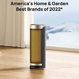 Dreo 16 Inch Space Heater, 1800W Silent Ceramic Electric Heater Low Energy, 3-Mode 3-Speed, Overheating & Tip-Over Protection, 12H Timer, 70° Oscillation, for Home, Solaris Slim H3