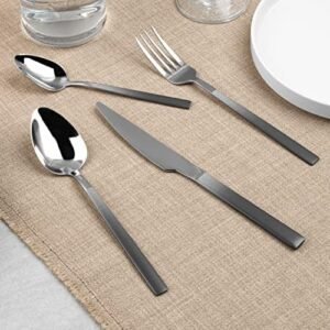 Salter 16-Piece Cutlery Set- Silver Ombre Coated 18/0 Stainless Steel Tableware