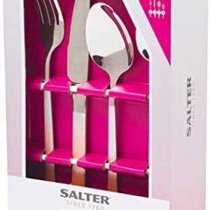 Salter BW10075CTK 16-Piece Stainless Steel Cutlery Set - Full Set Ombre Collection Flatware Service