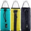 WKieason 16-18oz Neoprene Water Bottle Sleeves Insulators Beverage Bottle Can Sleeves Covers Beer Bottle Sleeves Coolers Holder Non-Slip Neoprene Drink Coolier Sleeves 3PC Pack (Black/Blue/Yellow)