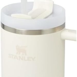 STANLEY Quencher H2.0 FlowState Stainless Steel Vacuum Insulated Tumbler with Lid and Straw for Water, Iced Tea or Coffee, Smoothie and More, Cream, 40 oz