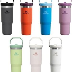 Stanley IceFlow Flip Straw Water Bottle with Straw 0.89L - Keeps Cold for 12+ Hours - Leakproof - Stainless Steel Water Bottle - BPA-Free Travel Mug - Easy to Carry - Dishwasher Safe