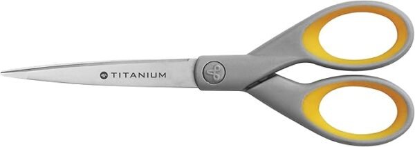 Westcott Titanium Super Softgrip Scissor Set (Pack of 5), Yellow